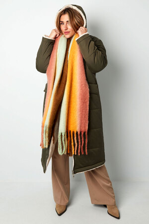 Bufanda de invierno de poliéster multicolor - Fucsia h5 Imagen3